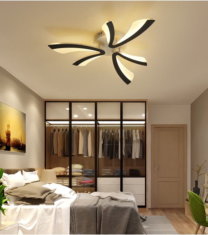 LED Chandelier Indoor Lighting For Living room Bedroom Dining room Black&White Frame Acrylic Ceiling Chandelier Lighting lamps
