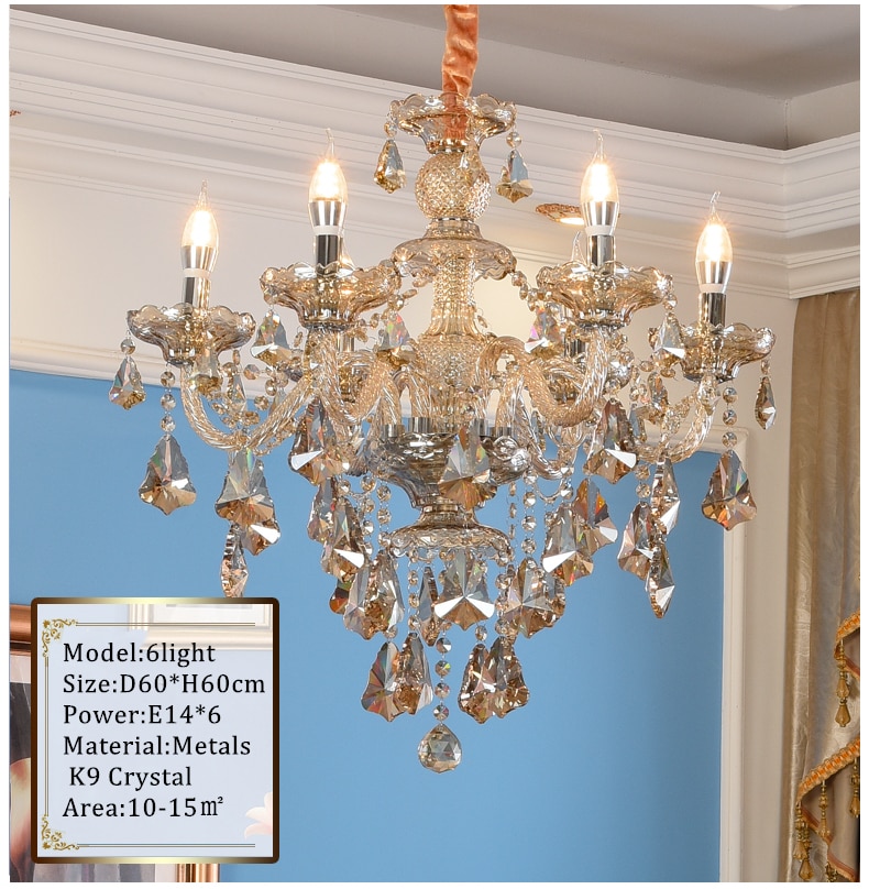 Luxury Crystal chandelier For Living Room lustre sala de jantar cristal Modern Chandeliers Light Fixture Wedding Decoration