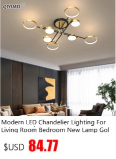 Bedroom Lamp Modern LED Chandelier Lighting Living Study Room Decoration White  Gold Black Color Dimmer Parlor Foyer Luminaria